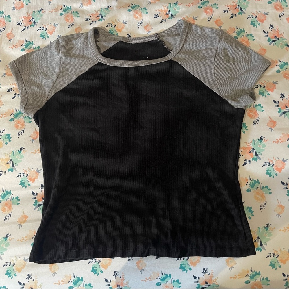 Stylish Black and Gray Women's Top